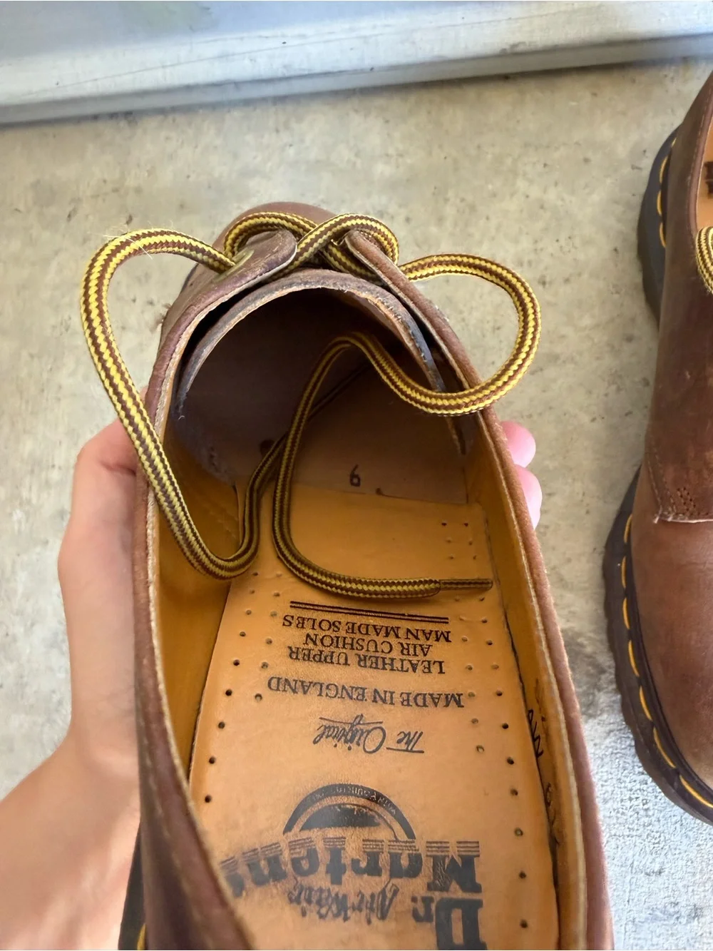 Vintage Dr. Martens Brown Leather 3-Eye Boat Shoe - With Original Box and Papers